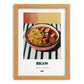 Bigos – on Striped Tablecloth, Polish Food Wall Decor, set in oak frame