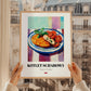 Kotlet Schabowy – Colorful Oil Painting, Polish Food Wall Decor, styled in a charming Paris street view