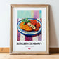 Kotlet Schabowy – Colorful Oil Painting, Polish Food Wall Decor, in wooden frame leaning on the floor
