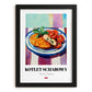 Kotlet Schabowy – Colorful Oil Painting, Polish Food Wall Decor, in sleek black frame