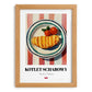 Kotlet Schabowy – on Striped Tablecloth, Polish Food Painting, set in oak frame