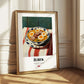 Żurek – on Striped Tablecloth, Polish Food Illustration