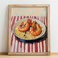 Arroz de Marisco – Art, Portuguese Food Wall Art, no-text version framed in wood