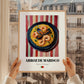 Arroz de Marisco – on Striped Tablecloth, Portuguese Food Wall Decor, styled in a charming Paris street view