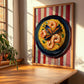 Arroz de Marisco – on Striped Tablecloth, Portuguese Food Wall Decor, clean layout with no caption