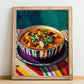 Feijoada à Transmontana – Art, Portuguese Food Illustration, no-text version framed in wood