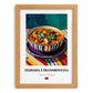 Feijoada à Transmontana – Art, Portuguese Food Illustration, set in oak frame