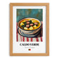 Caldo Verde – on Striped Tablecloth, Portuguese Food Painting, set in oak frame