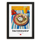 İskender Kebap – Oil Painting, Turkish Food Illustration, in sleek black frame