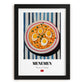 Menemen – on Striped Tablecloth, Turkish Food Wall Decor, in sleek black frame