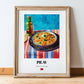 Pilav – Art, Turkish Food Wall Illustration, in wooden frame leaning on the floor
