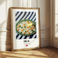 Pilav – on Striped Tablecloth, Turkish Food Print