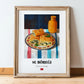 Su Böreği – Art, Turkish Pastry Poster, in wooden frame leaning on the floor