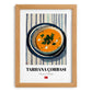 Tarhana Çorbası – on Striped Tablecloth, Turkish Food Still Life, set in oak frame