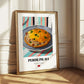 Perde Pilavı – on Striped Tablecloth, Turkish Food Illustration
