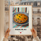 Perde Pilavı – on Striped Tablecloth, Turkish Food Illustration, styled in a charming Paris street view