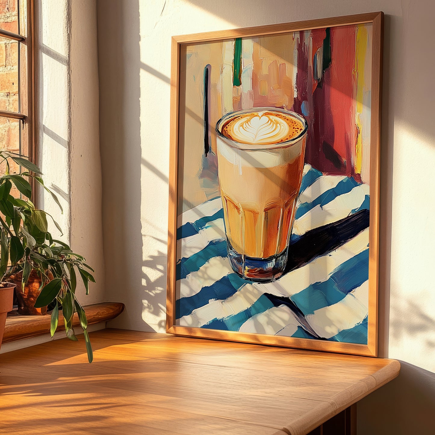 Caffè Latte – Italian Café on the Corner, Italian Coffee Still Life, clean layout with no caption