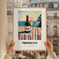 Prosecco – Italian Seaside Café Scene, Italian Wine Still Life, styled in a charming Paris street view