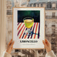 Limoncello – on Striped Tablecloth, Italian Spirit Wall Decor, styled in a charming Paris street view