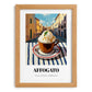 Affogato – Italian Café on the Corner, Italian Food Wall Poster, set in oak frame