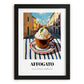 Affogato – Italian Café on the Corner, Italian Food Wall Poster, in sleek black frame