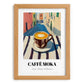 Caffè Moka – Italian Outdoor Café Scene, Italian Coffee Still Life, set in oak frame