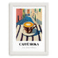 Caffè Moka – Italian Outdoor Café Scene, Italian Coffee Still Life, placed in minimal white frame