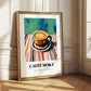 Caffè Moka – on Striped Tablecloth, Italian Coffee Illustration