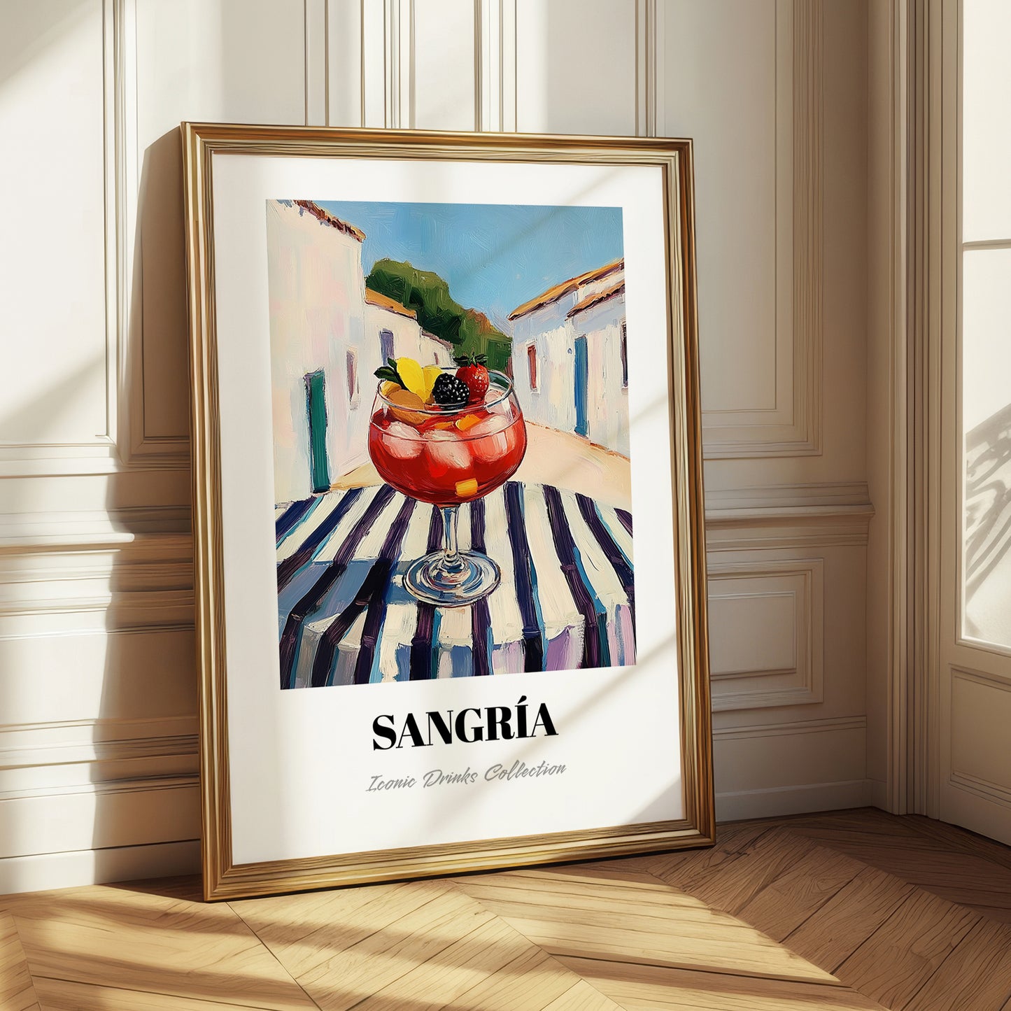 Sangría – Spanish Urban Café Scene, Spanish Cocktail Painting