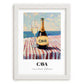 Cava – Spanish Coastal Table, Spanish Wine Poster, placed in minimal white frame