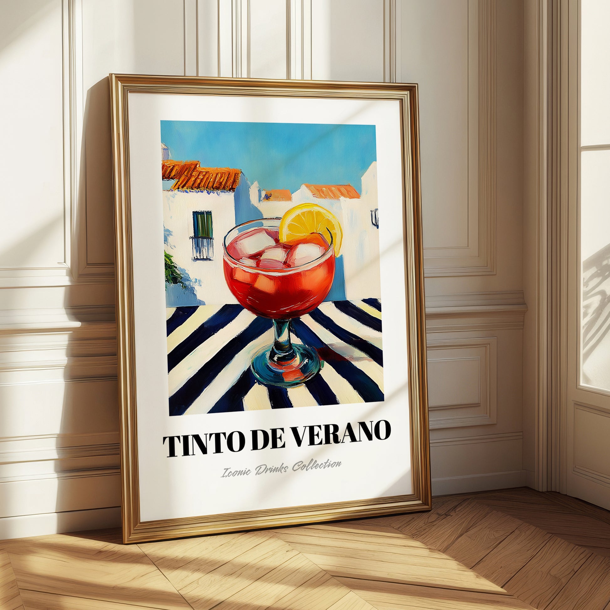Tinto De Verano – Spanish Café on the Corner, Spanish Cocktail Illustration