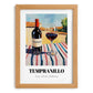 Tempranillo – Spanish Café on the Corner, Spanish Wine Painting, set in oak frame