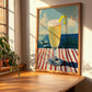 French 75 – French Seaside Scene, French Cocktail Wall Decor, clean layout with no caption