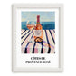 Côtes De Provence Rosé – French Coastal Table, French Wine Painting, placed in minimal white frame