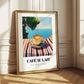 Café Au Lait – French Seaside Scene, French Coffee Illustration