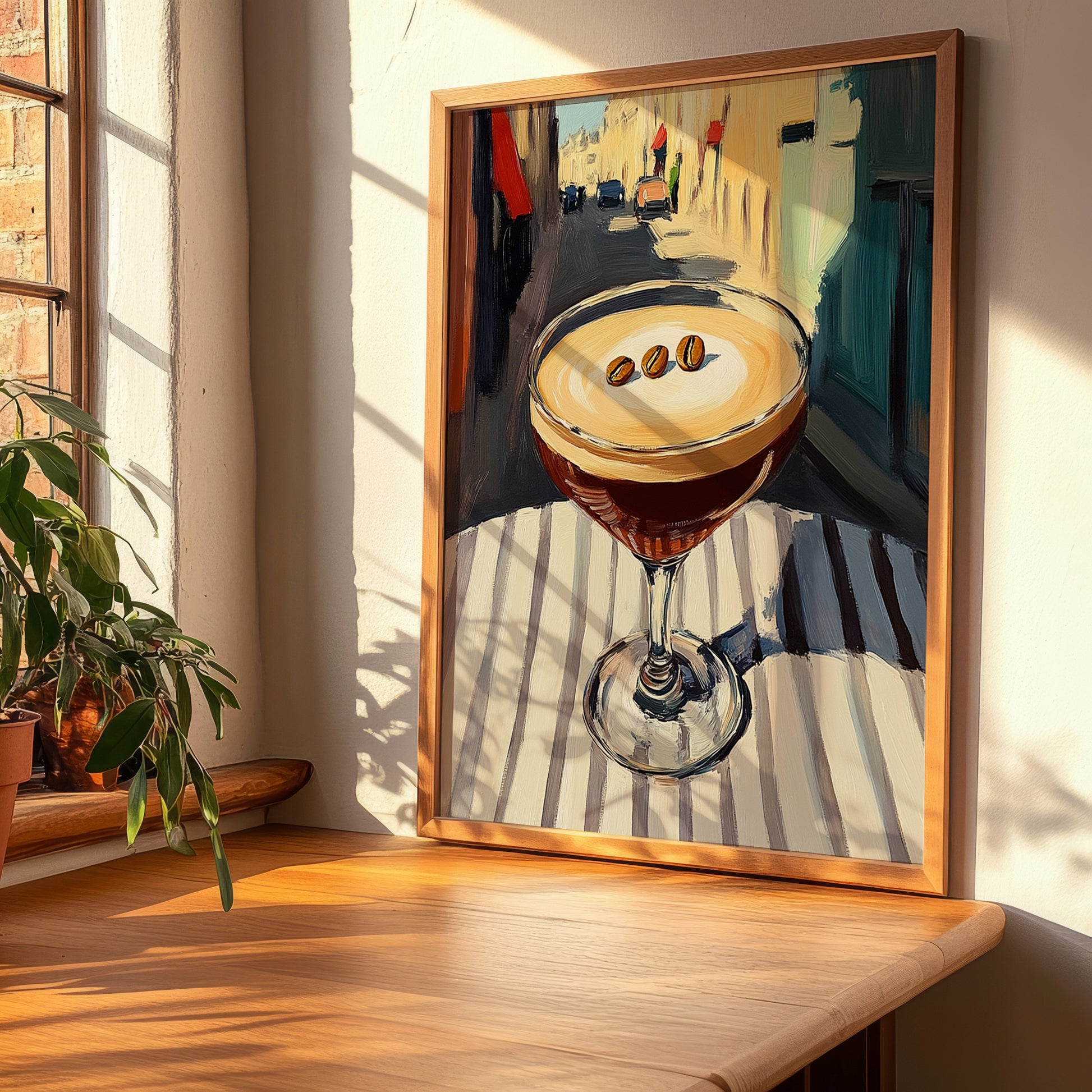 Espresso Martini – French Outdoor Café Scene, French Cocktail Still Life, clean layout with no caption