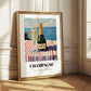 Champagne – French Seaside Scene, French Sparkling Wine Poster