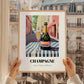 Champagne – French Street Café Scene, French Sparkling Wine Still Life, styled in a charming Paris street view
