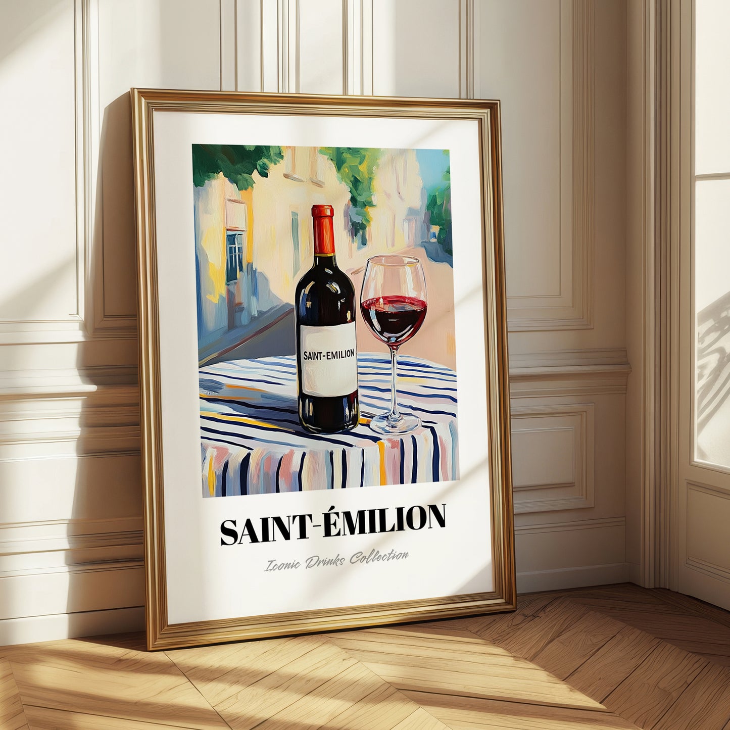 Saint-émilion – French Urban Café Scene, French Wine Wall Decor