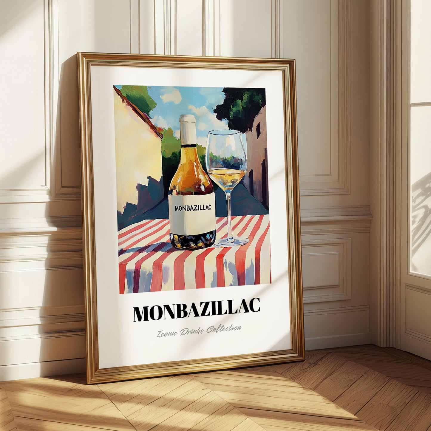 Monbazillac – French Urban Café Scene, French Wine Wall Art