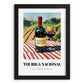 Touriga Nacional – Portuguese Hilltop Table Scene, Portuguese Wine Wall Decor, in sleek black frame