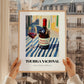 Touriga Nacional – Portuguese Street Café Scene, Portuguese Wine Wall Illustration, styled in a charming Paris street view