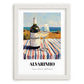 Alvarinho – Portuguese Seaside Scene, Portuguese Wine Illustration, placed in minimal white frame