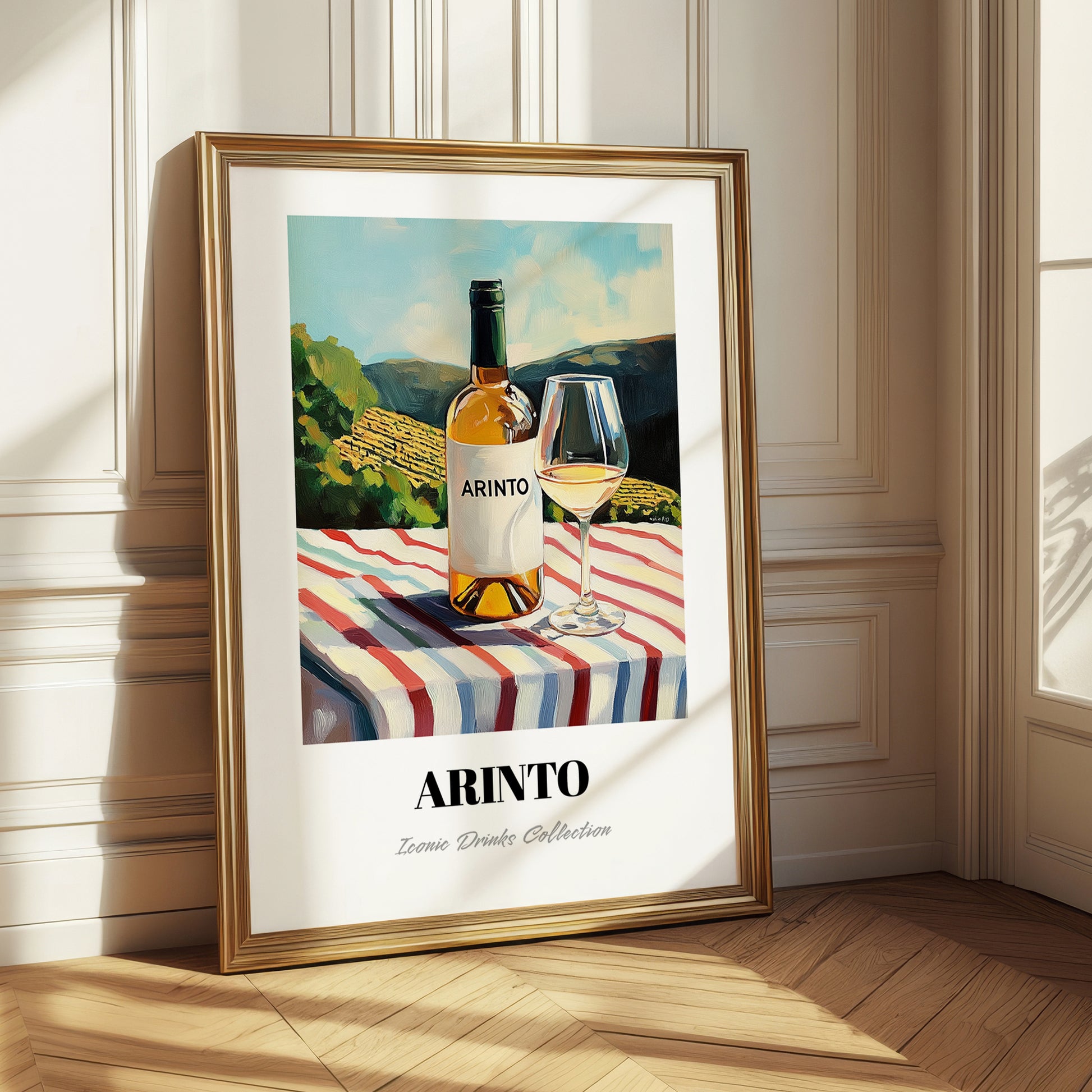 Arinto – Portuguese Hilltop Table Scene, Portuguese Wine Wall Decor