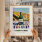 Vinho Verde – Portuguese Hillside Café View, Portuguese Wine Wall Decor, styled in a charming Paris street view