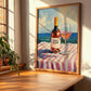 Baga Rosé – Portuguese Seaside Scene, Portuguese Wine Poster, clean layout with no caption
