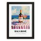 Baga Rosé – Portuguese Seaside Scene, Portuguese Wine Poster, in sleek black frame