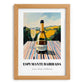 Espumante Bairrada – Portuguese Hilltop Table Scene, Portuguese Sparkling Wine Illustration, set in oak frame
