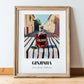 Ginjinha – Portuguese Street Café Scene, Portuguese Spirit Wall Decor, in wooden frame leaning on the floor