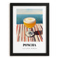 Poncha – Portuguese Coastal Café Moment, Portuguese Cocktail Illustration, in sleek black frame